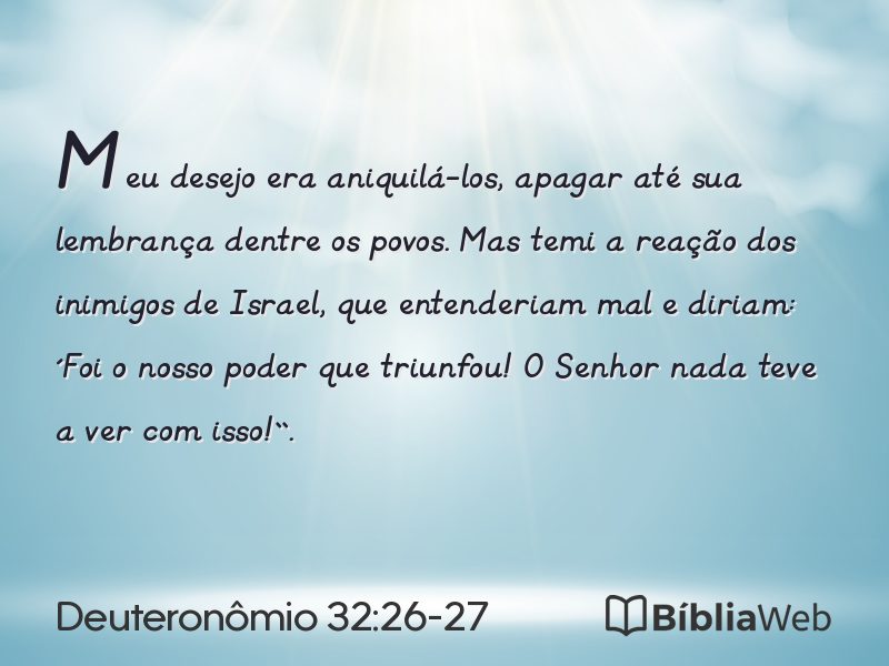 Deuteronômio 32:26-27 em imagem para compartilhar
