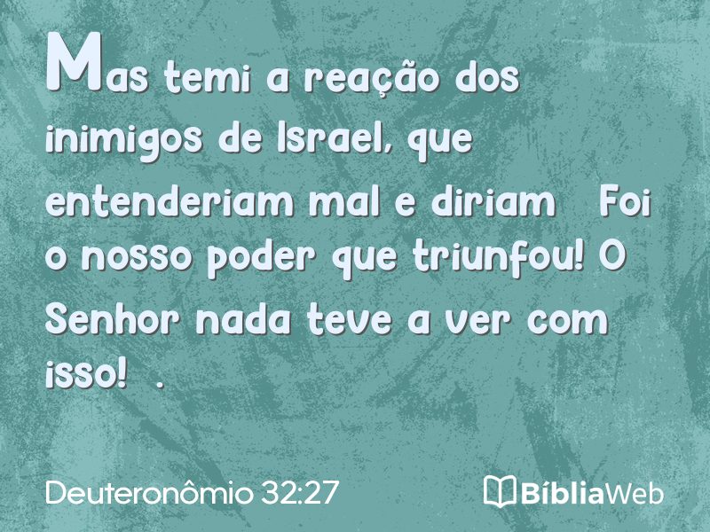 Deuteronômio 32:27 em imagem para compartilhar