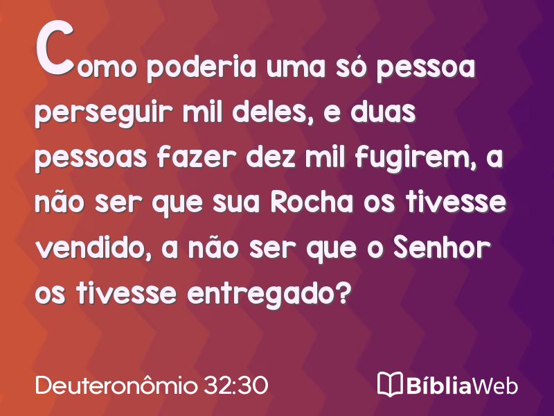 Deuteronômio 32:30 em imagem para compartilhar