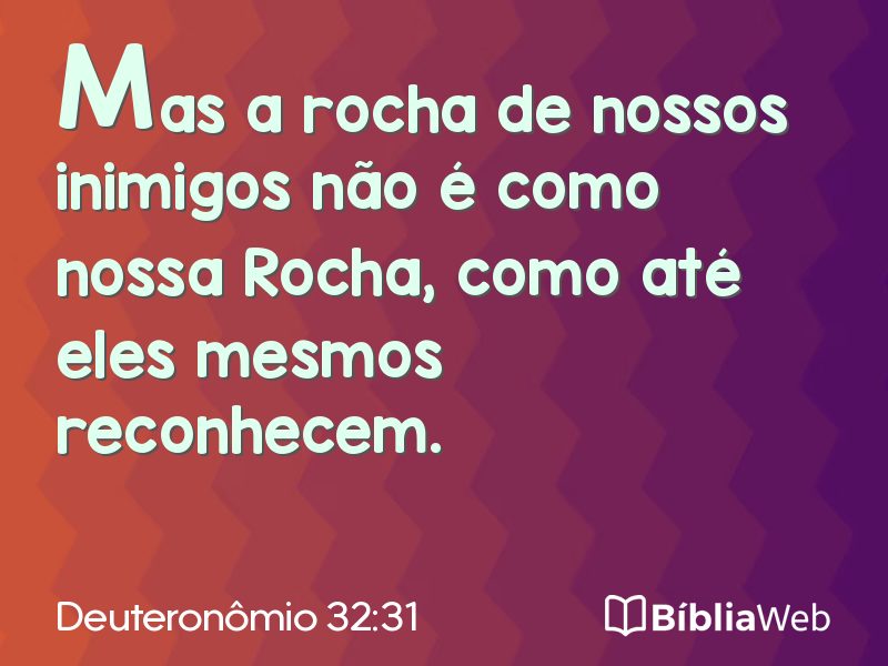 Deuteronômio 32:31 em imagem para compartilhar