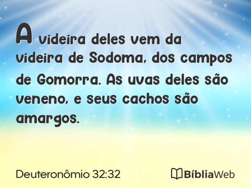 Deuteronômio 32:32 em imagem para compartilhar