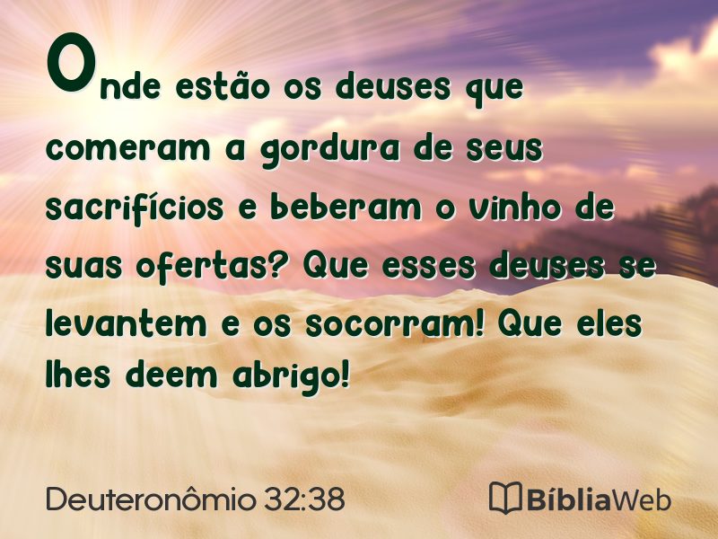Deuteronômio 32:38 em imagem para compartilhar