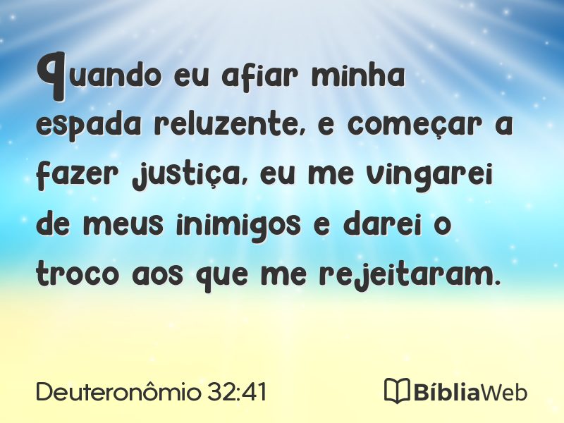Deuteronômio 32:41 em imagem para compartilhar