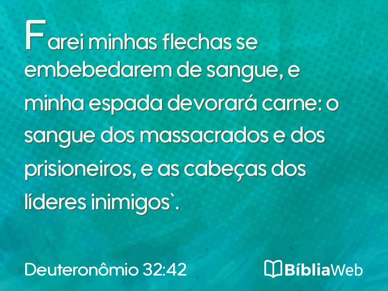 Deuteronômio 32:42 em imagem para compartilhar