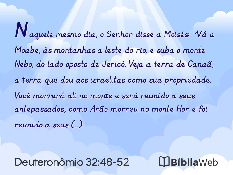 Deuteronômio 32:48-52 em imagem para compartilhar