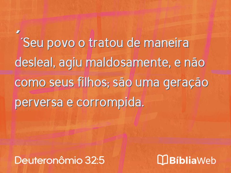 Deuteronômio 32:5 em imagem para compartilhar
