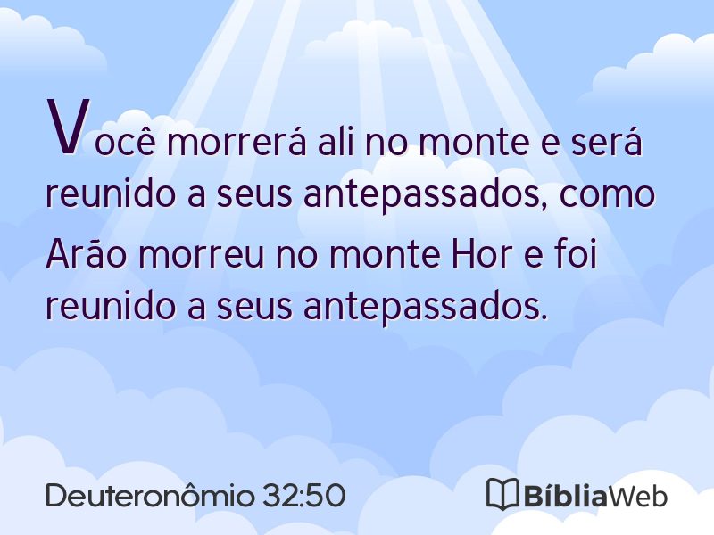 Deuteronômio 32:50 em imagem para compartilhar