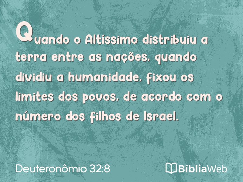 Deuteronômio 32:8 em imagem para compartilhar