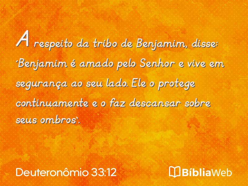 Deuteronômio 33:12 em imagem para compartilhar