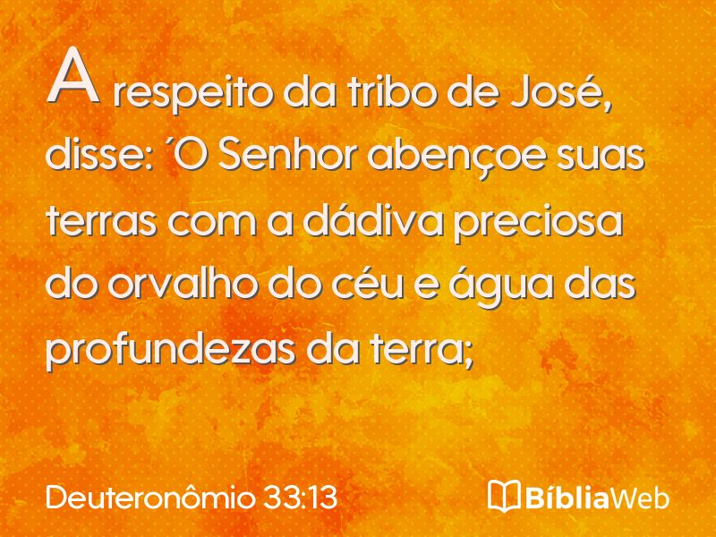 Deuteronômio 33:13 em imagem para compartilhar