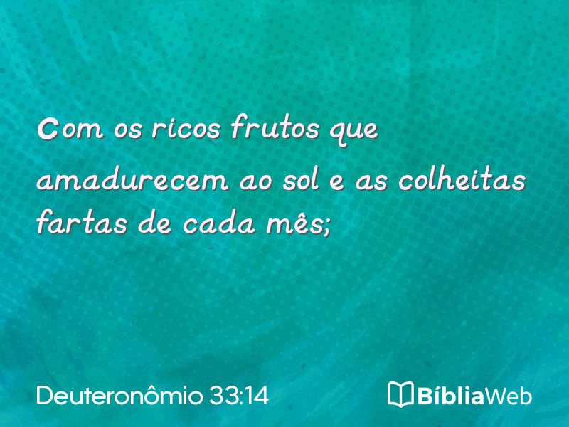 Deuteronômio 33:14 em imagem para compartilhar