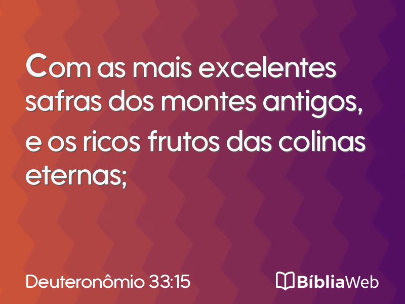 Deuteronômio 33:15 em imagem para compartilhar