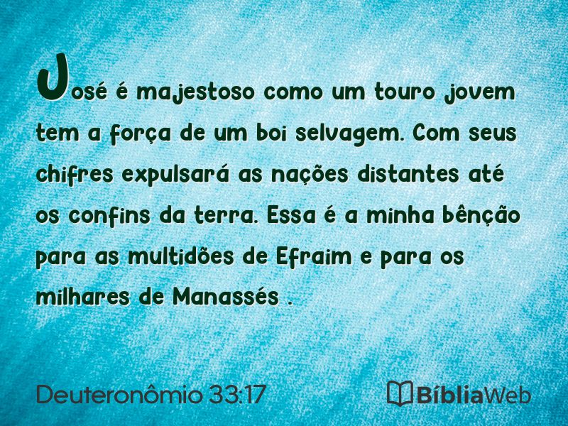 Deuteronômio 33:17 em imagem para compartilhar