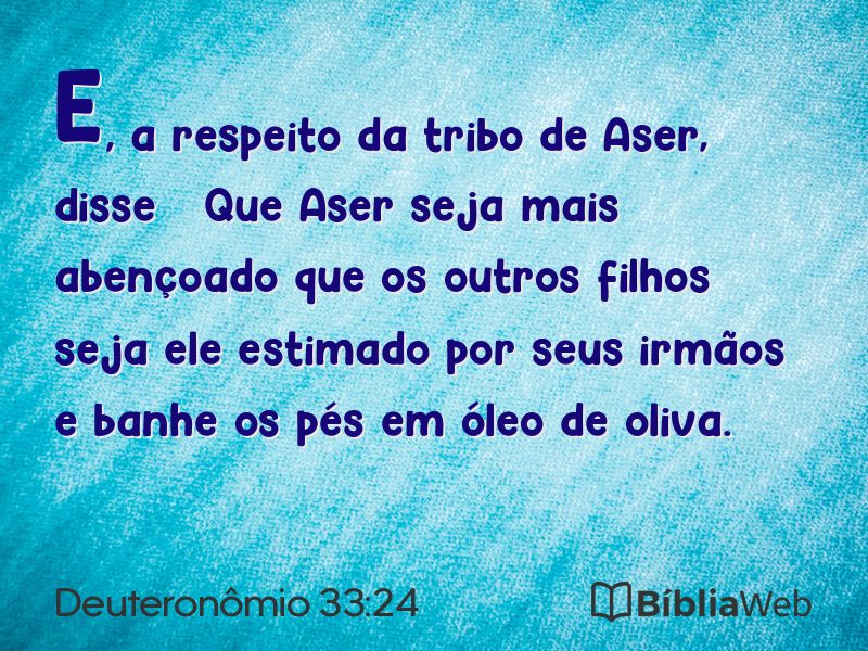 Deuteronômio 33:24 em imagem para compartilhar