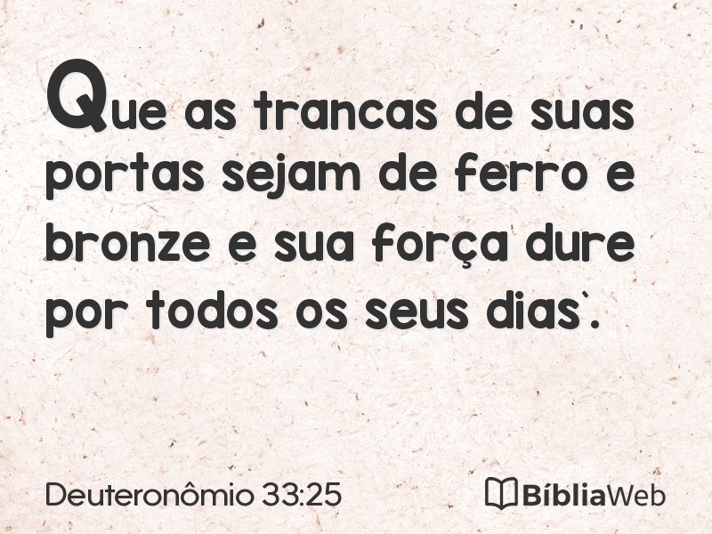 Deuteronômio 33:25 em imagem para compartilhar