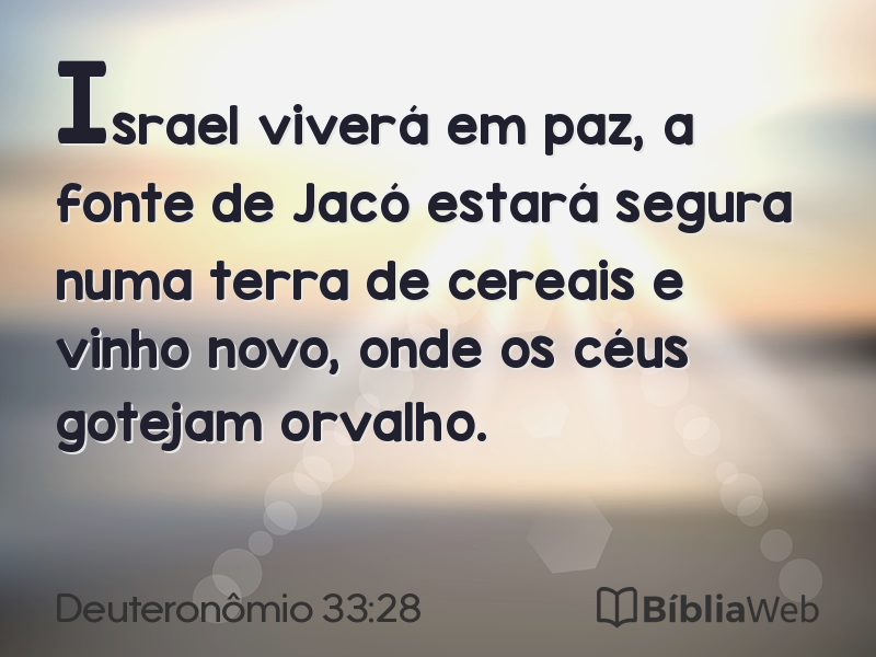Deuteronômio 33:28 em imagem para compartilhar