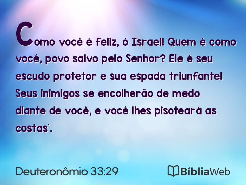 Deuteronômio 33:29 em imagem para compartilhar