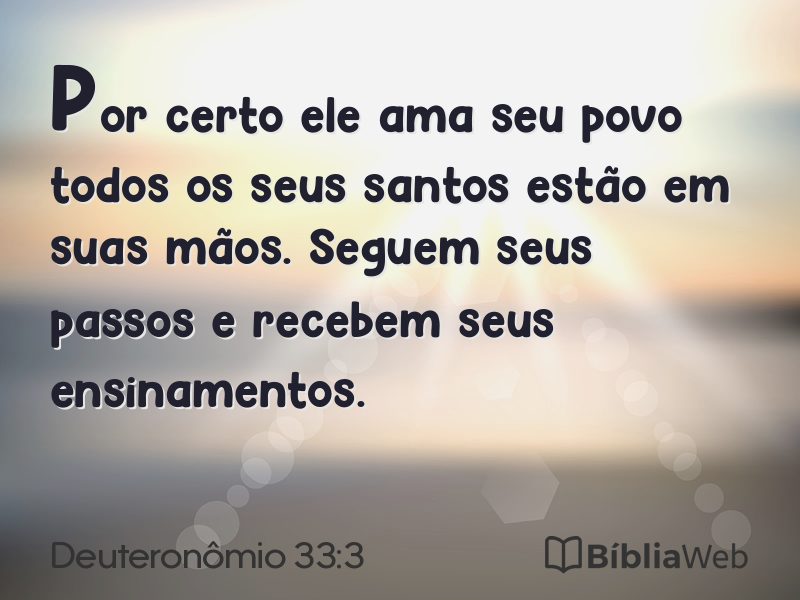 Deuteronômio 33:3 em imagem para compartilhar