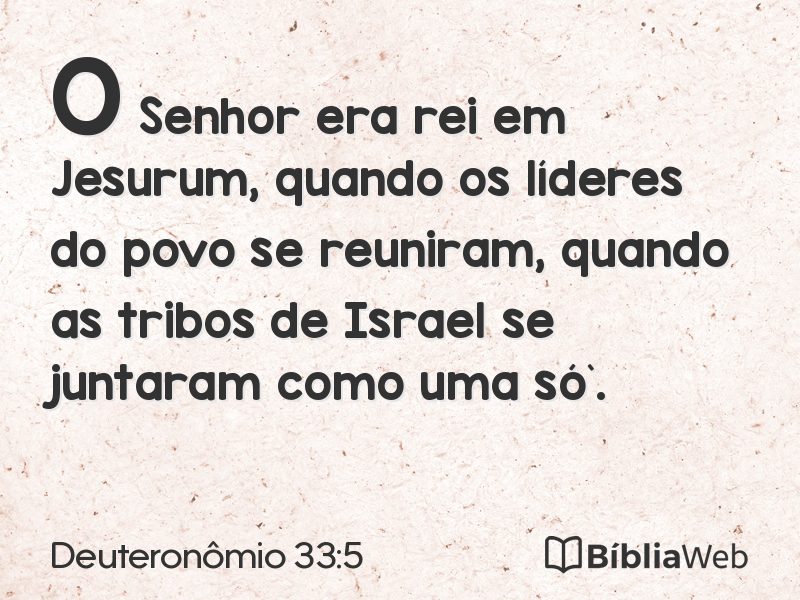 Deuteronômio 33:5 em imagem para compartilhar