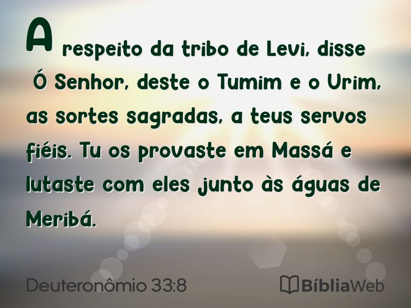 Deuteronômio 33:8 em imagem para compartilhar