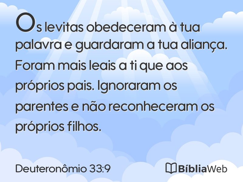 Deuteronômio 33:9 em imagem para compartilhar