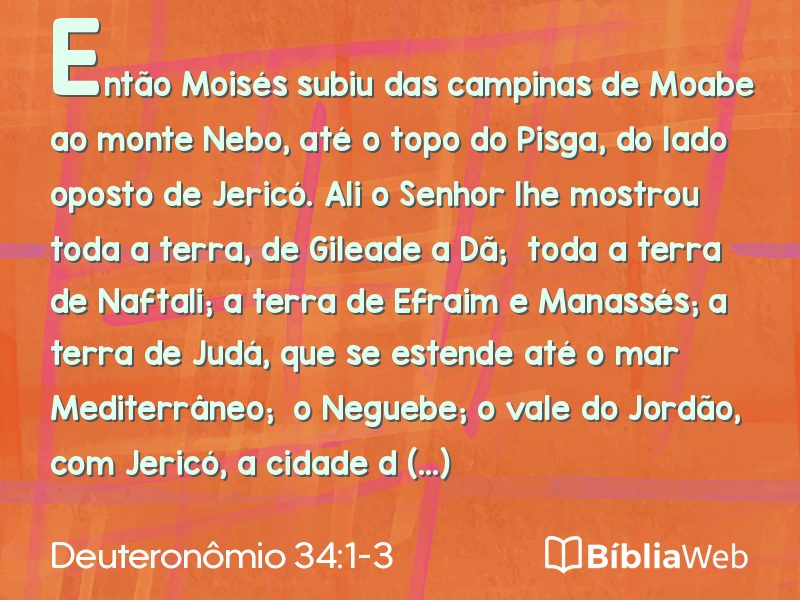 Deuteronômio 34:1-3 em imagem para compartilhar