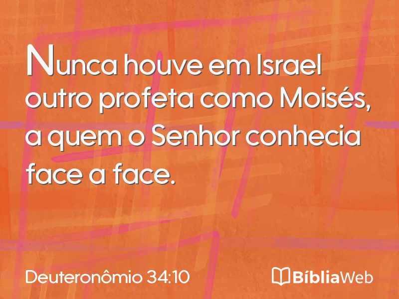 Deuteronômio 34:10 em imagem para compartilhar