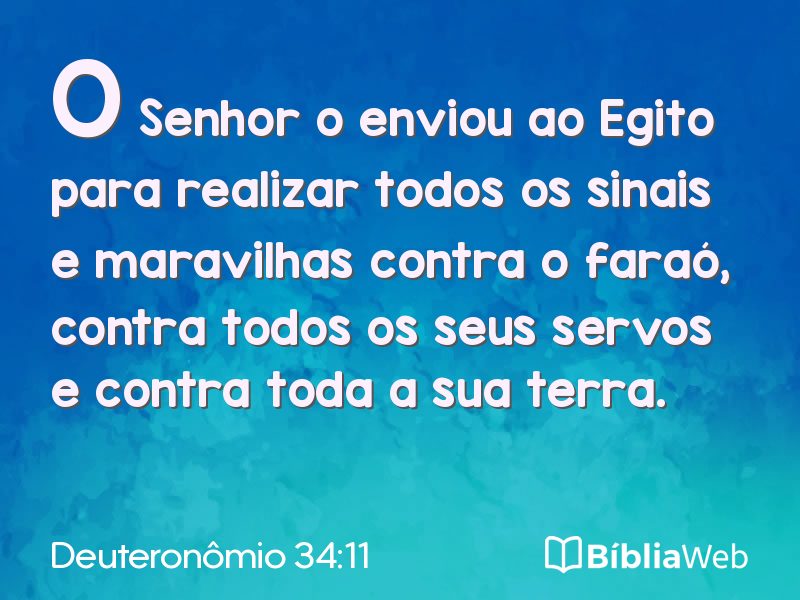 Deuteronômio 34:11 em imagem para compartilhar