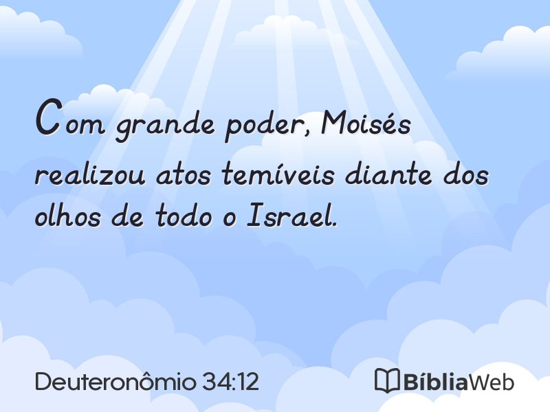 Deuteronômio 34:12 em imagem para compartilhar