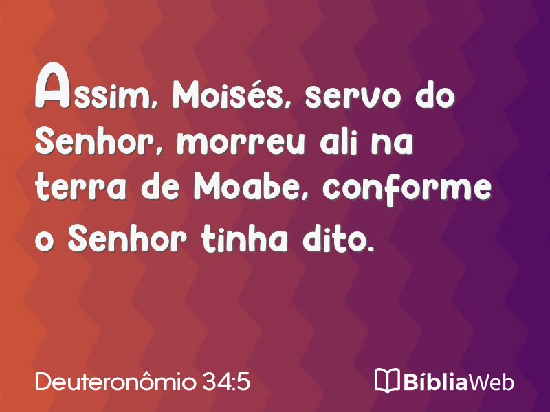 Deuteronômio 34:5 em imagem para compartilhar