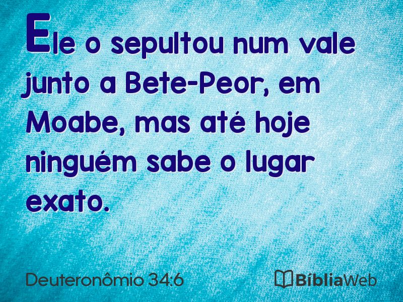 Deuteronômio 34:6 em imagem para compartilhar