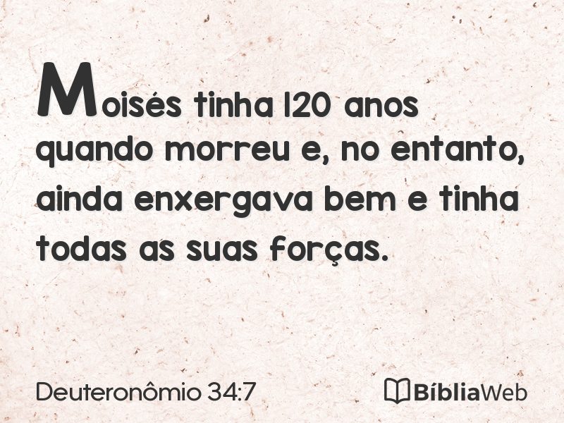 Deuteronômio 34:7 em imagem para compartilhar