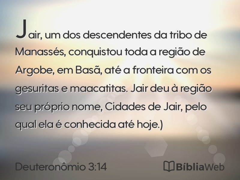 Deuteronômio 3:14 em imagem para compartilhar