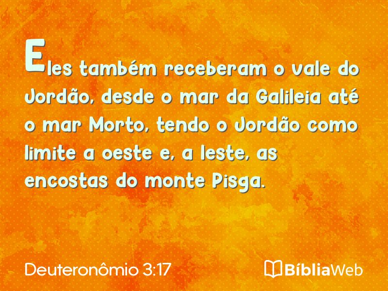 Deuteronômio 3:17 em imagem para compartilhar