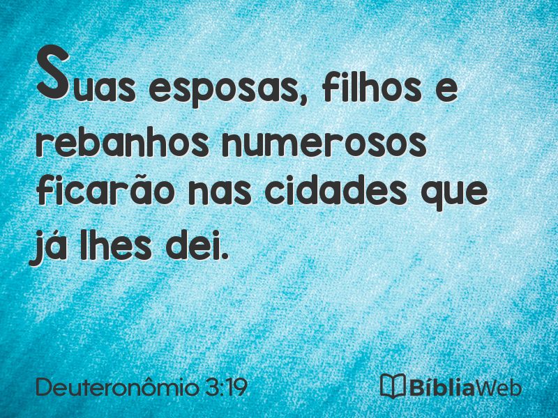 Deuteronômio 3:19 em imagem para compartilhar