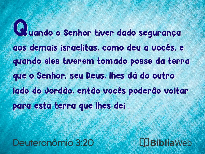 Deuteronômio 3:20 em imagem para compartilhar