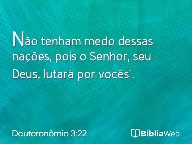 Deuteronômio 3:22 em imagem para compartilhar