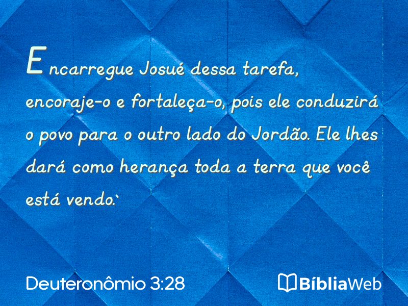 Deuteronômio 3:28 em imagem para compartilhar