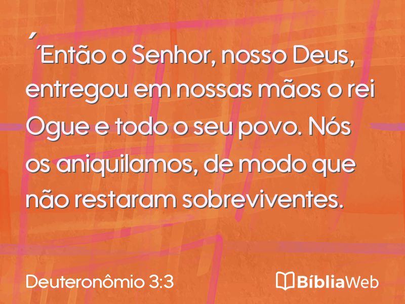 Deuteronômio 3:3 em imagem para compartilhar