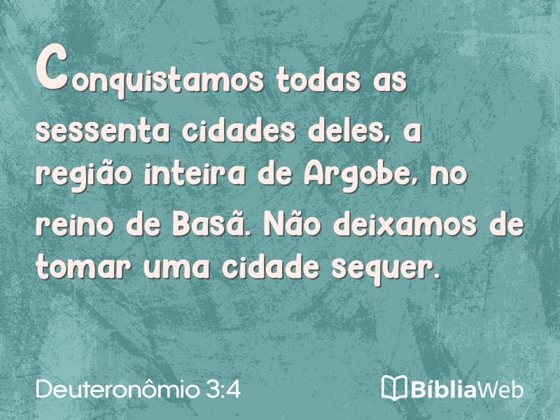 Deuteronômio 3:4 em imagem para compartilhar