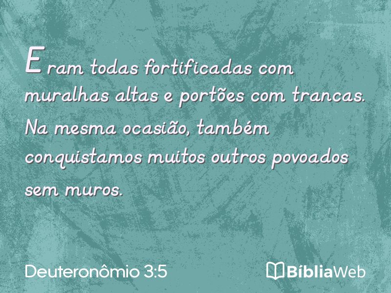 Deuteronômio 3:5 em imagem para compartilhar