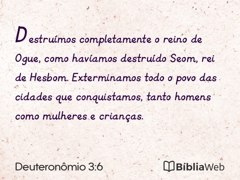 Deuteronômio 3:6 em imagem para compartilhar