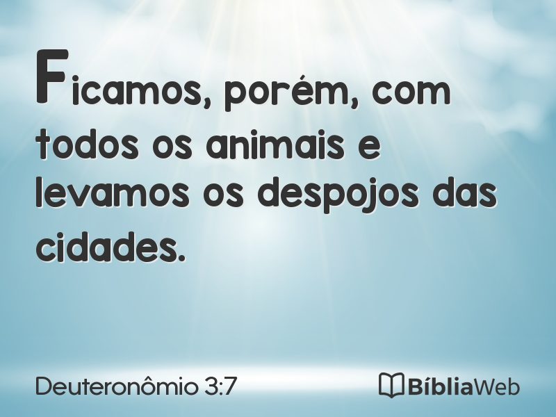 Deuteronômio 3:7 em imagem para compartilhar