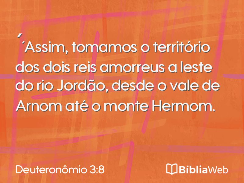 Deuteronômio 3:8 em imagem para compartilhar