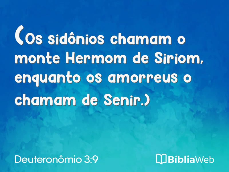 Deuteronômio 3:9 em imagem para compartilhar