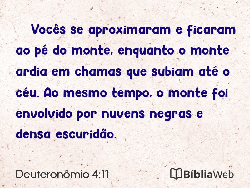 Deuteronômio 4:11 em imagem para compartilhar