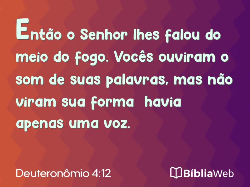 Deuteronômio 4:12 em imagem para compartilhar