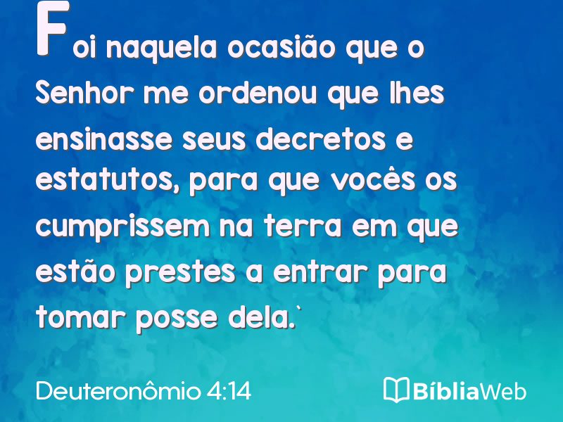 Deuteronômio 4:14 em imagem para compartilhar