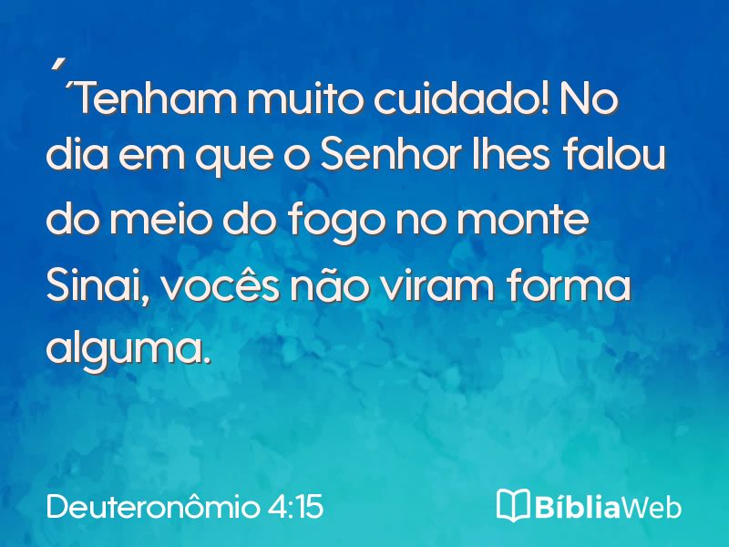 Deuteronômio 4:15 em imagem para compartilhar