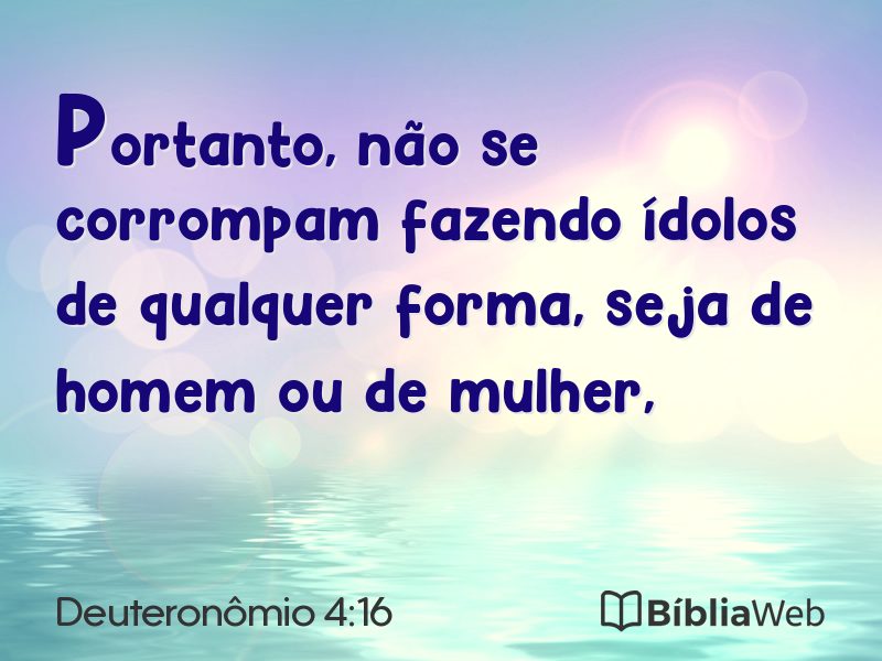 Deuteronômio 4:16 em imagem para compartilhar